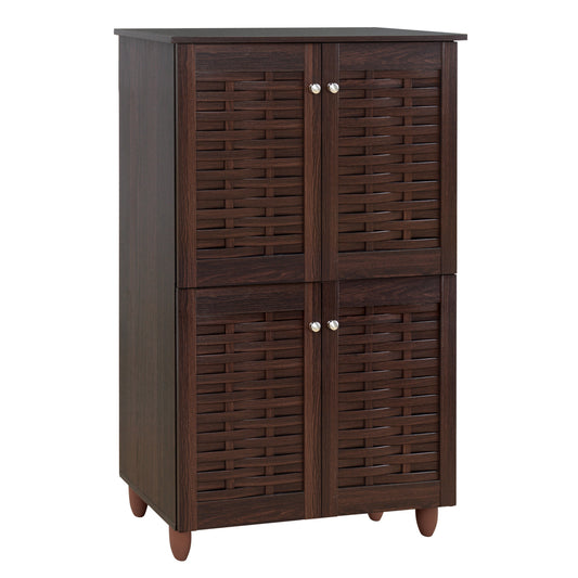SHOE CABINET-CUPBOARD KABIRA 4 DOORS WENGE 77x34x123