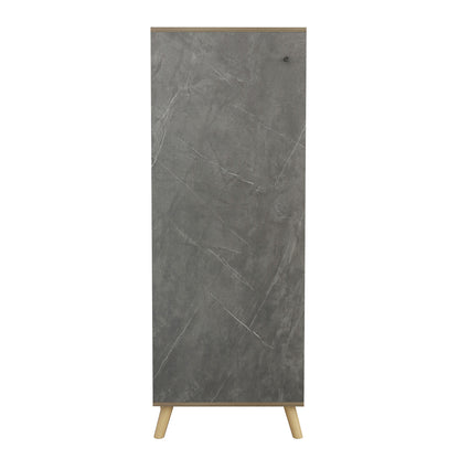 SHOE CABINET-CUPBOARD ALVARO MELAMINE SONAMA STONE TEXTURE 50x38x135