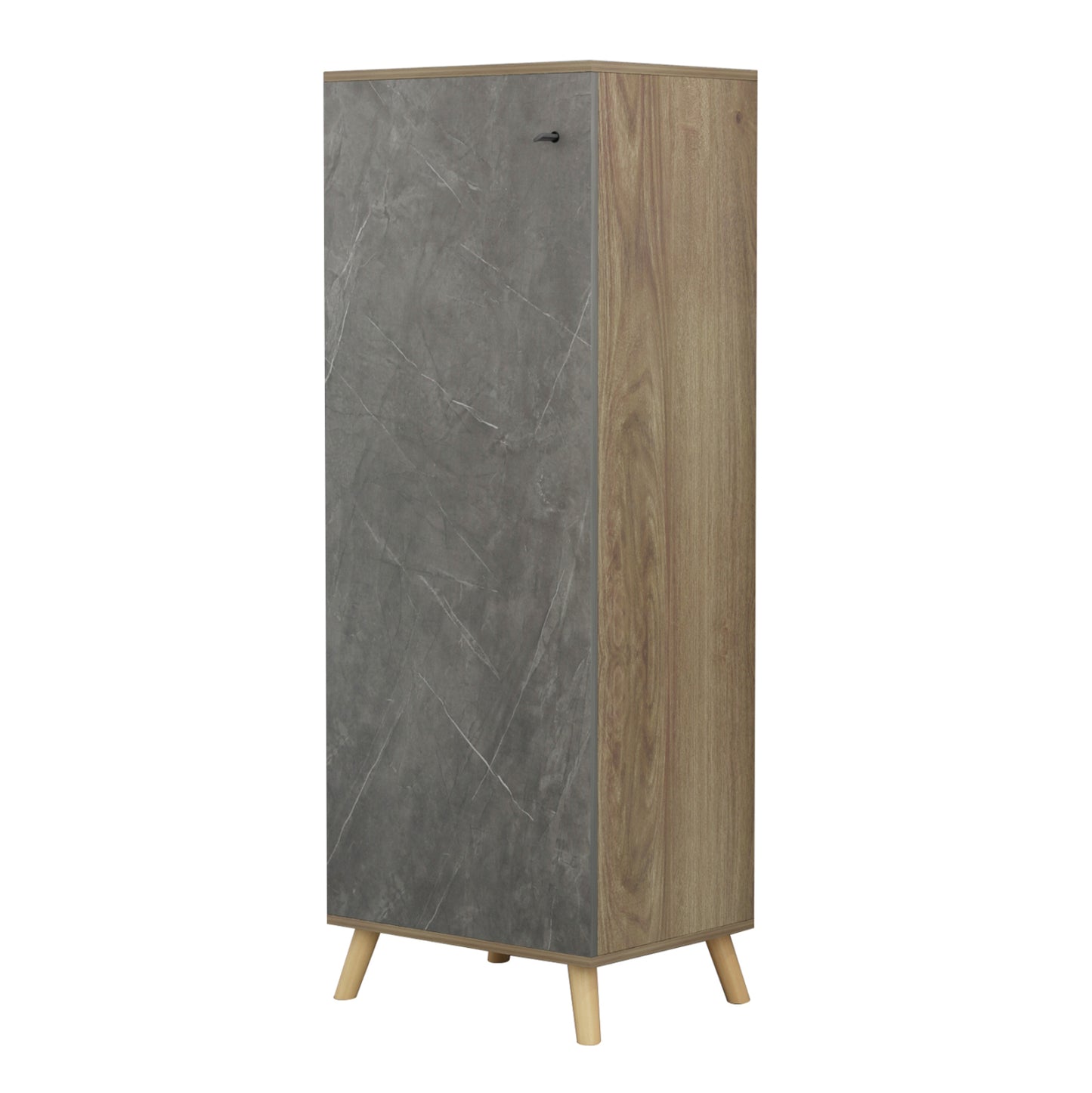SHOE CABINET-CUPBOARD ALVARO MELAMINE SONAMA STONE TEXTURE 50x38x135