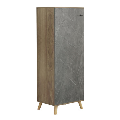 SHOE CABINET-CUPBOARD ALVARO MELAMINE SONAMA STONE TEXTURE 50x38x135