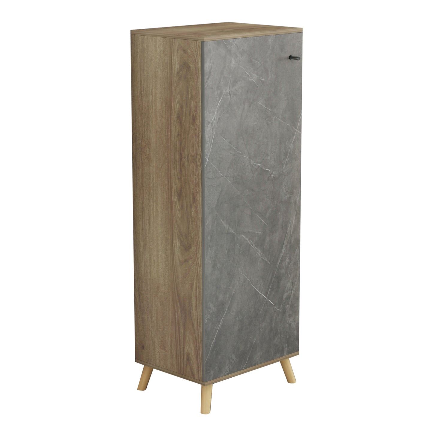 SHOE CABINET-CUPBOARD ALVARO MELAMINE SONAMA STONE TEXTURE 50x38x135