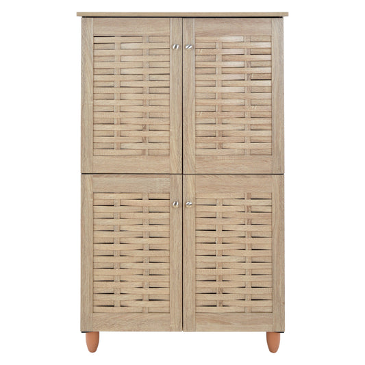 SHOE CABINET-CUPBOARD KABIRA WOODEN 4 DOORS SONOMA 77x34x123