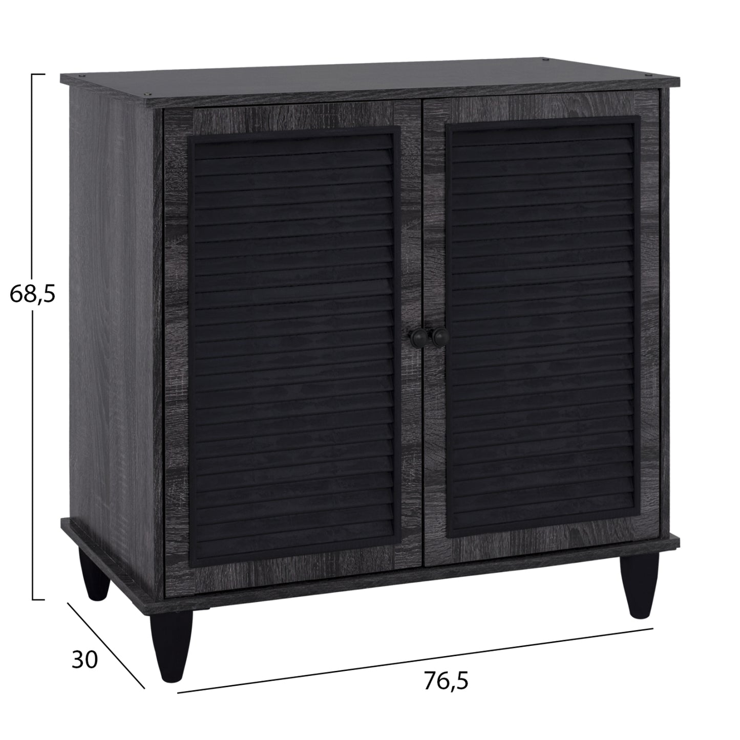 ΠΑΠΟΥΤΣΟΘΗΚΗ ΞΥΛΙΝΗ MCKENNA ΣΕ ΑΝΘΡΑΚΙ ΧΡΩΜΑ 76,5x30x68,5