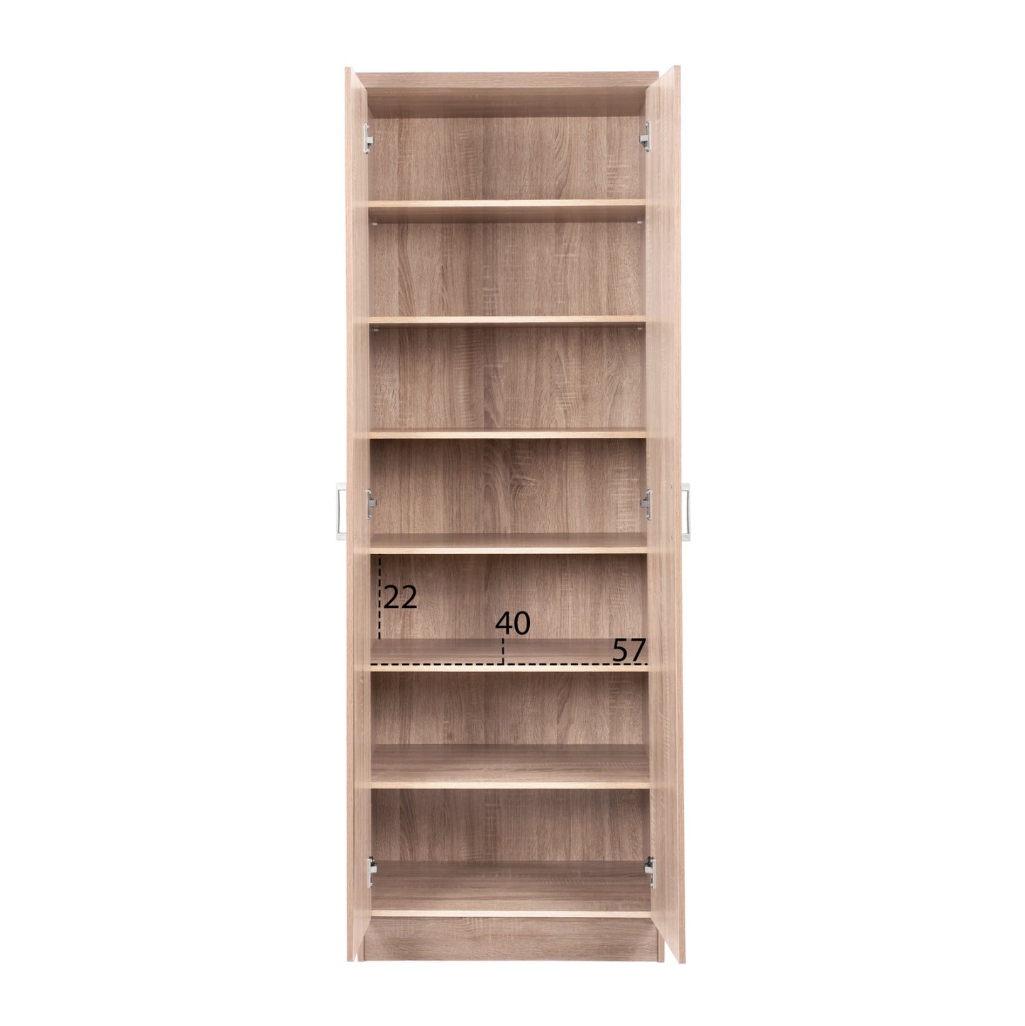 ΠΑΠΟΥΤΣΟΘΗΚΗ ΞΥΛΙΝΗ DAYANNA ΜΕ 6 ΡΑΦΙΑ SONAMA 60x43x180.5