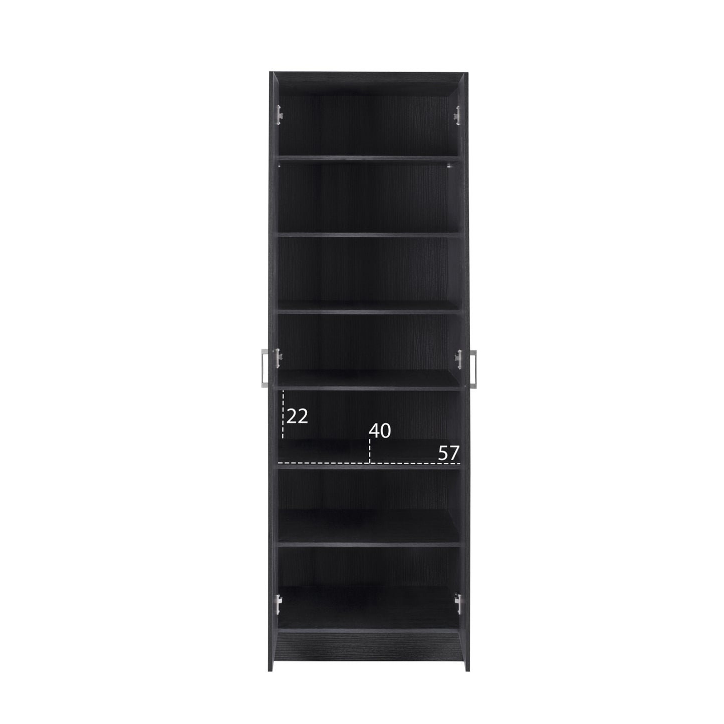 ΠΑΠΟΥΤΣΟΘΗΚΗ ΞΥΛΙΝΗ DAYANNA ΜΕ 6 ΡΑΦΙΑ ZEBRANO 60x43x180.5