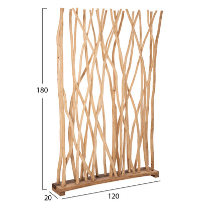 ΠΑΡΑΒΑΝ ΑΠΟ ΜΑΣΙΦ ΚΛΑΔΙΑ ΤEAK ΦΥΣΙΚΟ 120x20x180