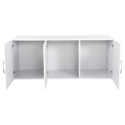 TOP CABINET FOR 3-DOOR MELAMINE WARDROBE CARLY IN WHITE COLOR 150x55x60
