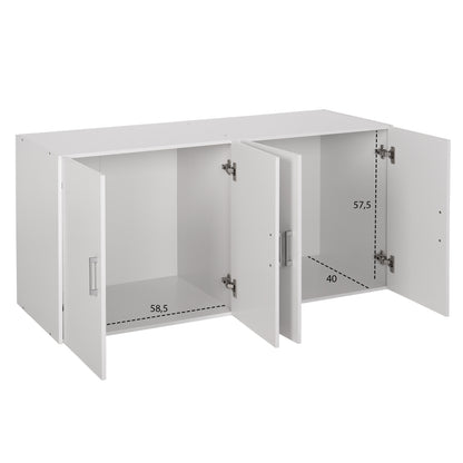 FERNANDA 4-DOOR WARDROBE TOP UNIT IN WHITE 120.5x41.5x60.5