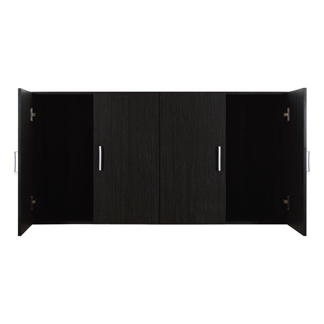 OVERHEAD CABINET 4-DOOR WARDROBE IN ZEBRANO COLOUR 120x42x60