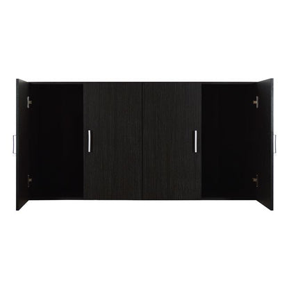 OVERHEAD CABINET 4-DOOR WARDROBE IN ZEBRANO COLOUR 120x42x60