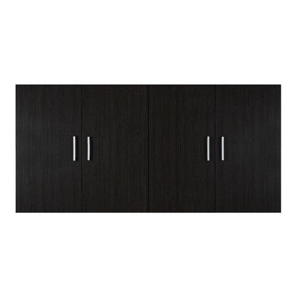 OVERHEAD CABINET 4-DOOR WARDROBE IN ZEBRANO COLOUR 120x42x60
