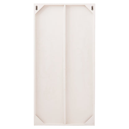 3-PANEL WORLD MAP SANTORINI MDF BOARD IN OFF-WHITE 180x4x120
