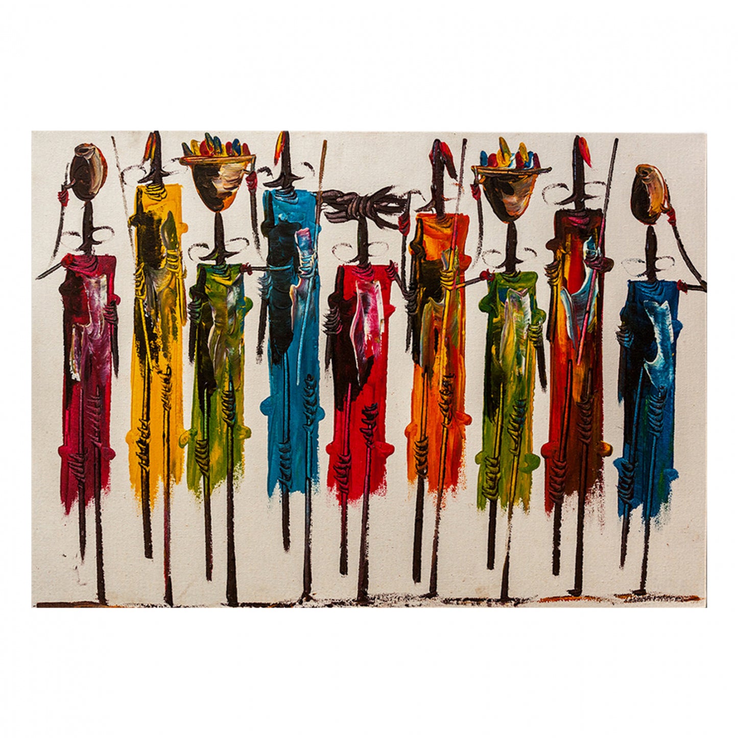 ΠΙΝΑΚΑΣ ΚΑΜΒΑΣ COLORFUL AFRICAN ART 100x3x70