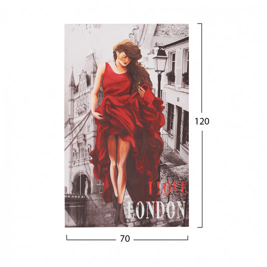 ΠΙΝΑΚΑΣ ΚΑΜΒΑΣ LONDON WOMAN 120x70x2.5