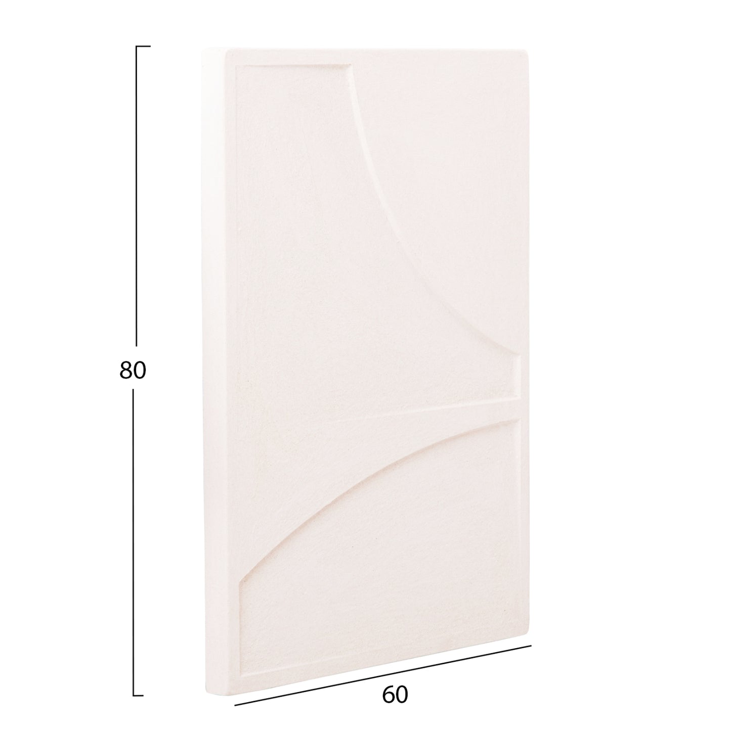 SANTORINI RECTANGULAR MDF CANVAS OFF-WHITE 60x4x80