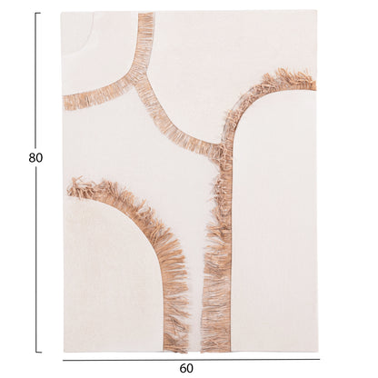 SANTORINI MDF RECTANGULAR BOARD OFF-WHITE BEIGE DECORATION 60x4.5x80