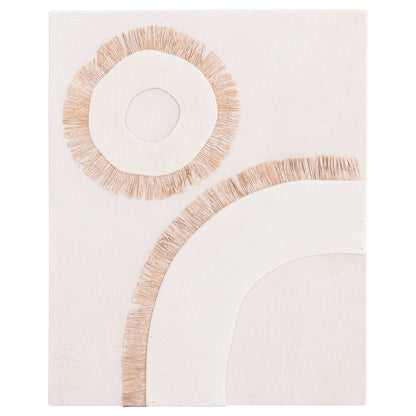 SANTORINI RECTANGULAR PICTURE MDF OFF-WHITE COLOR BEIGE DECORATION 48x4.5x60