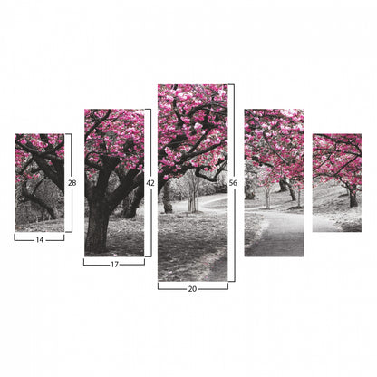 ΠΙΝΑΚΑΣ ΠΕΝΤΑΠΤΥΧΟ MDF BLOOMING TREE 82x56x3