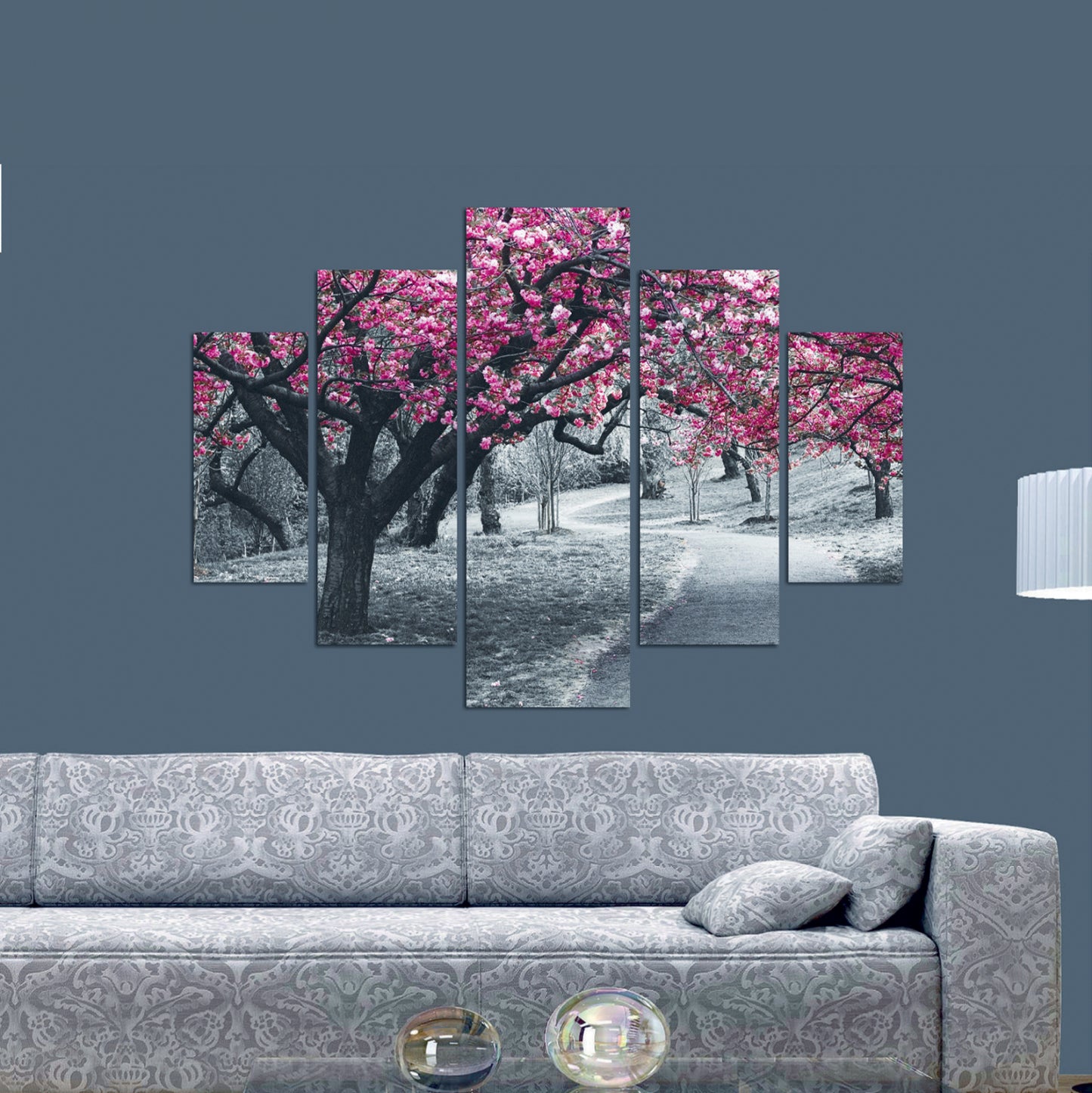 ΠΙΝΑΚΑΣ ΠΕΝΤΑΠΤΥΧΟ MDF BLOOMING TREE 82x56x3