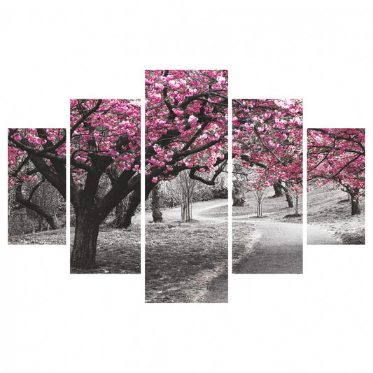 ΠΙΝΑΚΑΣ ΠΕΝΤΑΠΤΥΧΟ MDF BLOOMING TREE 82x56x3