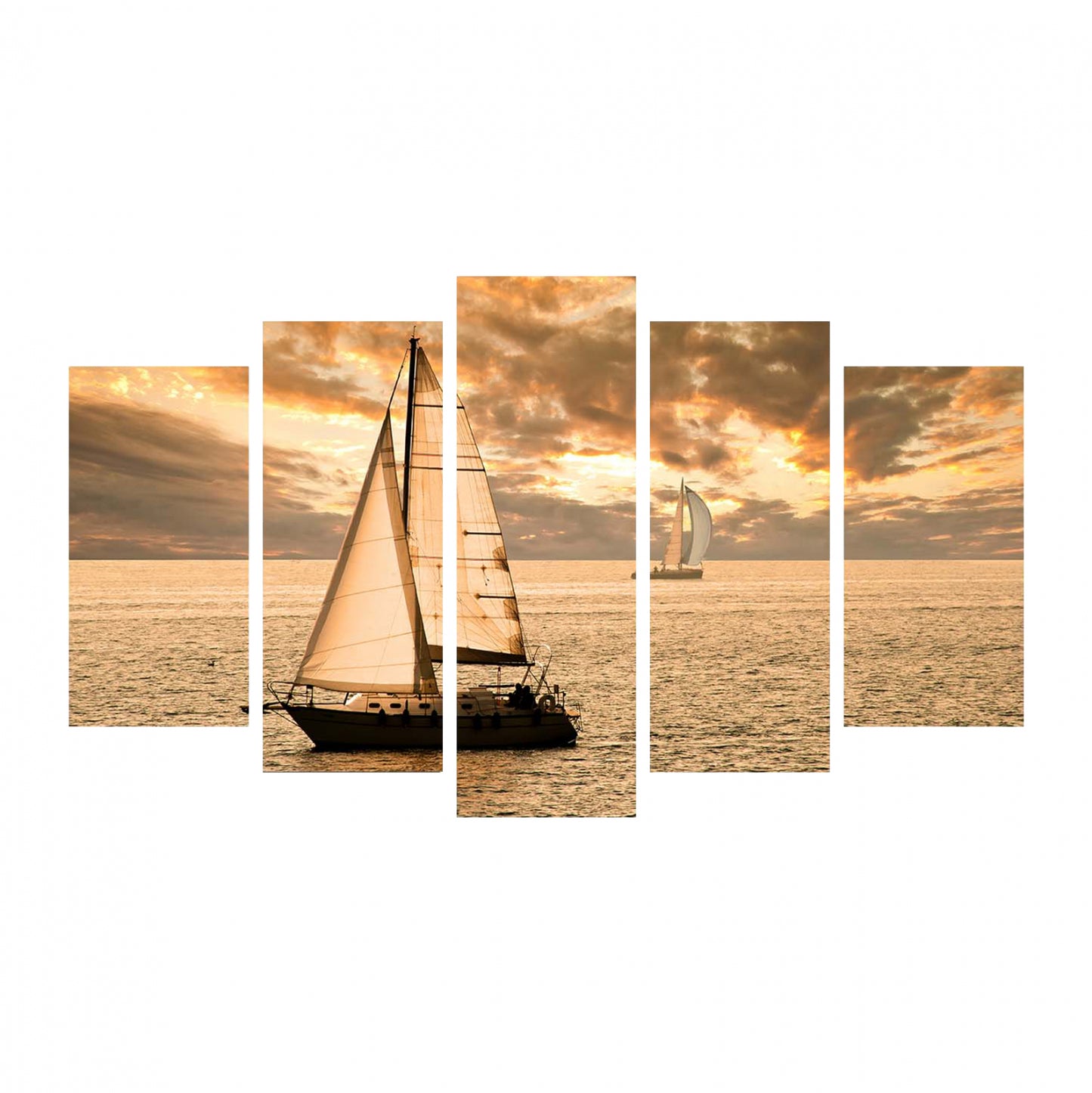 FIVE-PANEL MDF TABLE SUNSET SAILING 100x0.3x60