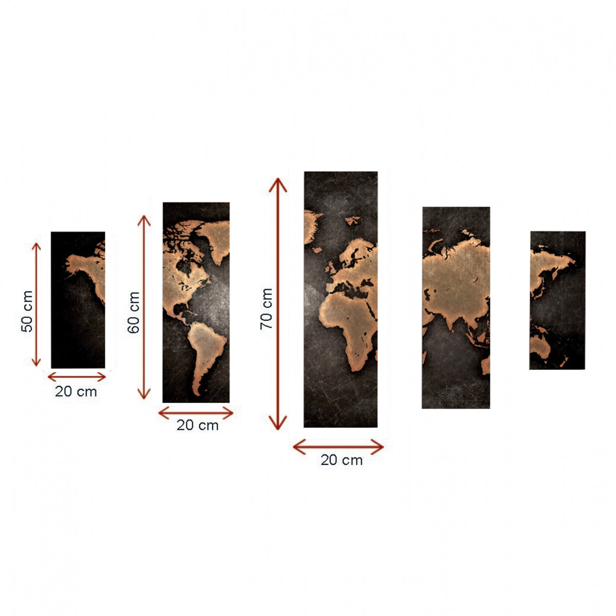 FIVE-PANEL CANVAS PRINT 105x3x70
