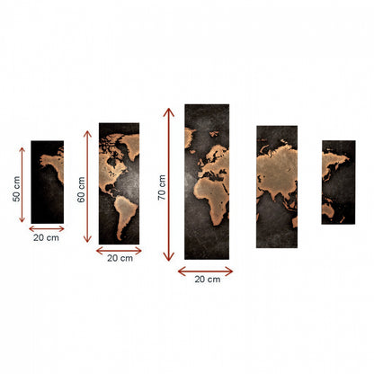 FIVE-PANEL CANVAS PRINT 105x3x70
