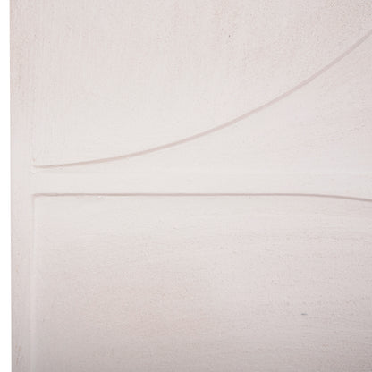 SANTORINI Square MDF Picture in Off-White Color 80x4x80