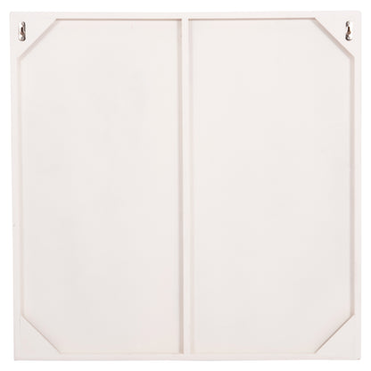 SANTORINI Square MDF Picture in Off-White Color 80x4x80
