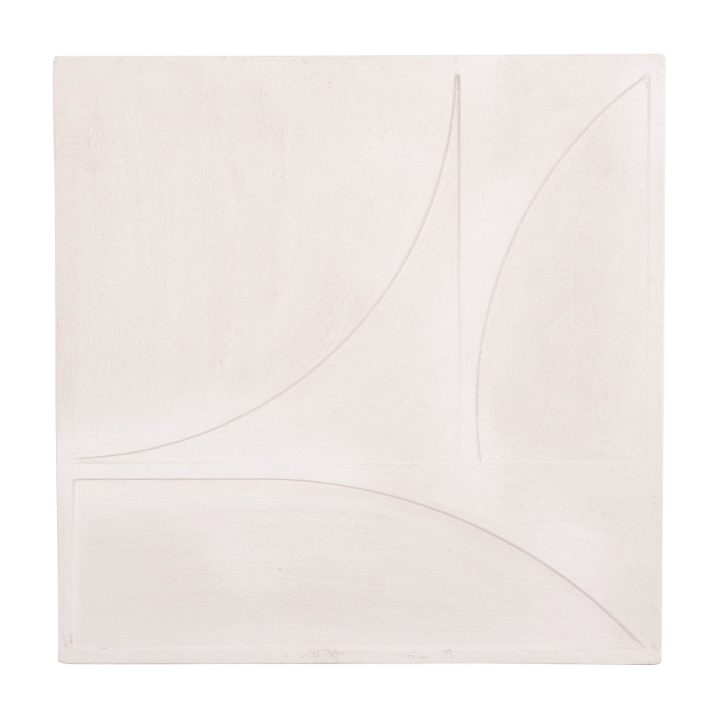 SANTORINI Square MDF Picture in Off-White Color 80x4x80