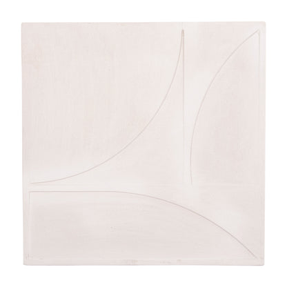 SANTORINI Square MDF Picture in Off-White Color 80x4x80
