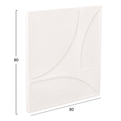 SANTORINI Square MDF Picture in Off-White 80x4x80