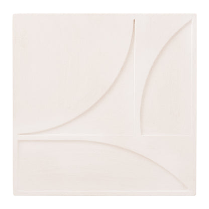 SANTORINI Square MDF Picture in Off-White 80x4x80