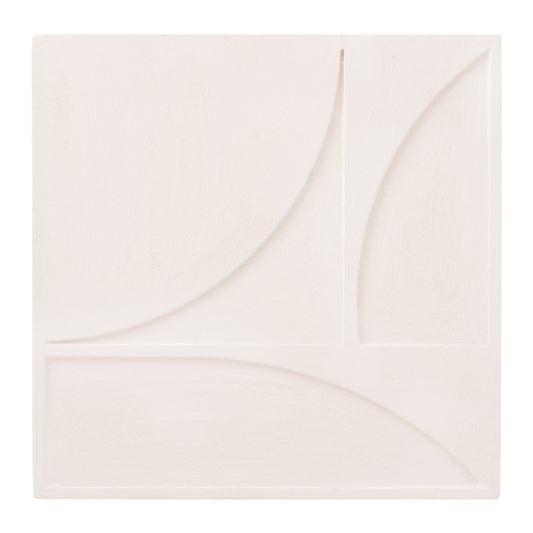 SANTORINI Square MDF Picture in Off-White 80x4x80