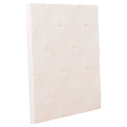 ΠΙΝΑΚΑΣ ΤΕΤΡΑΓΩΝΟΣ SANTORINI MDF ΣΕ ΥΠΟΛΕΥΚΟ ΧΡΩΜΑ 80x4,5x80