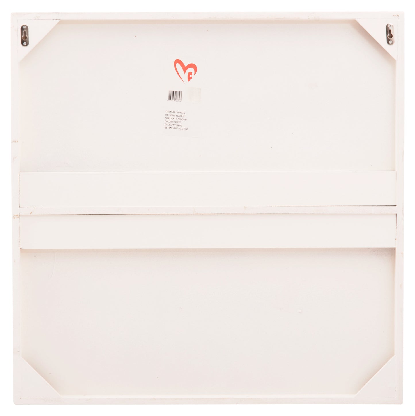ΠΙΝΑΚΑΣ ΤΕΤΡΑΓΩΝΟΣ SANTORINI MDF ΣΕ ΥΠΟΛΕΥΚΟ ΧΡΩΜΑ 80x4,5x80