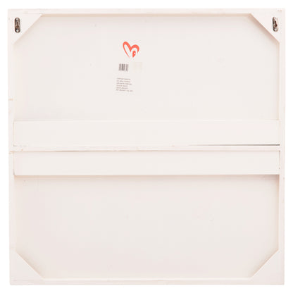 ΠΙΝΑΚΑΣ ΤΕΤΡΑΓΩΝΟΣ SANTORINI MDF ΣΕ ΥΠΟΛΕΥΚΟ ΧΡΩΜΑ 80x4,5x80