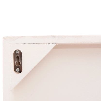 ΠΙΝΑΚΑΣ ΤΕΤΡΑΓΩΝΟΣ SANTORINI MDF ΣΕ ΥΠΟΛΕΥΚΟ ΧΡΩΜΑ 80x4,5x80