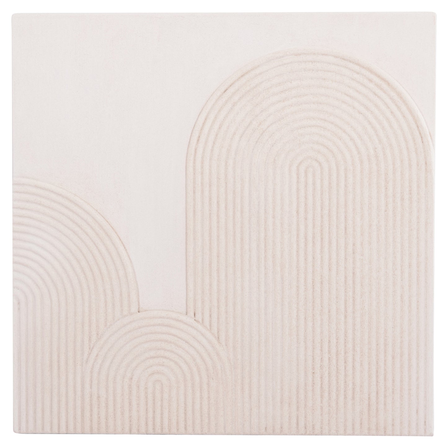 SANTORINI SQUARE MDF TABLE IN OFF-WHITE COLOR 80x4.5x80