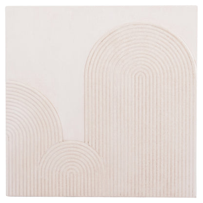 SANTORINI SQUARE MDF TABLE IN OFF-WHITE COLOR 80x4.5x80