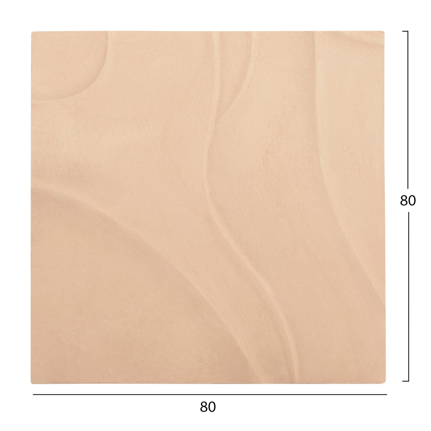 ΠΙΝΑΚΑΣ ΤΕΤΡΑΓΩΝΟΣ SANTORINI MDF ΣΕ ΜΠΕΖ ΧΡΩΜΑ 80x4x80