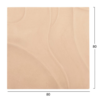 ΠΙΝΑΚΑΣ ΤΕΤΡΑΓΩΝΟΣ SANTORINI MDF ΣΕ ΜΠΕΖ ΧΡΩΜΑ 80x4x80