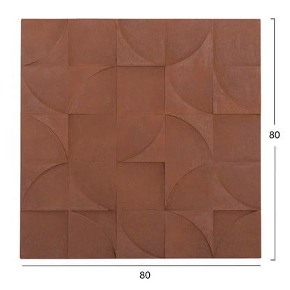 ΠΙΝΑΚΑΣ ΤΕΤΡΑΓΩΝΟΣ SANTORINI MDF ΣΕ ΚΑΦΕ ΧΡΩΜΑ 80x5x80