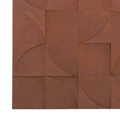 ΠΙΝΑΚΑΣ ΤΕΤΡΑΓΩΝΟΣ SANTORINI MDF ΣΕ ΚΑΦΕ ΧΡΩΜΑ 80x5x80