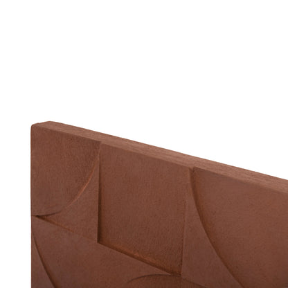 ΠΙΝΑΚΑΣ ΤΕΤΡΑΓΩΝΟΣ SANTORINI MDF ΣΕ ΚΑΦΕ ΧΡΩΜΑ 80x5x80