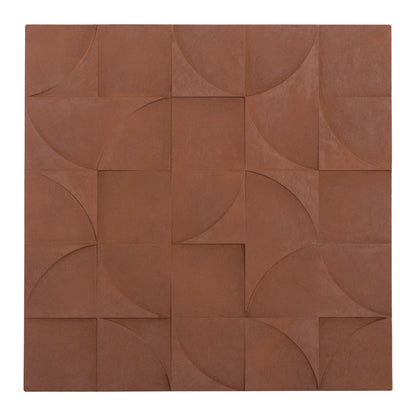 ΠΙΝΑΚΑΣ ΤΕΤΡΑΓΩΝΟΣ SANTORINI MDF ΣΕ ΚΑΦΕ ΧΡΩΜΑ 80x5x80