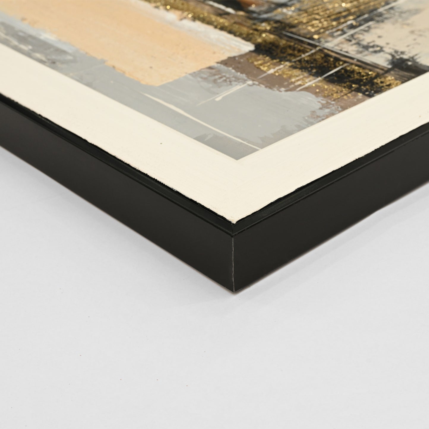 SEDIMENT WALL CANVAS WITH BLACK FRAME 142x4.5x72