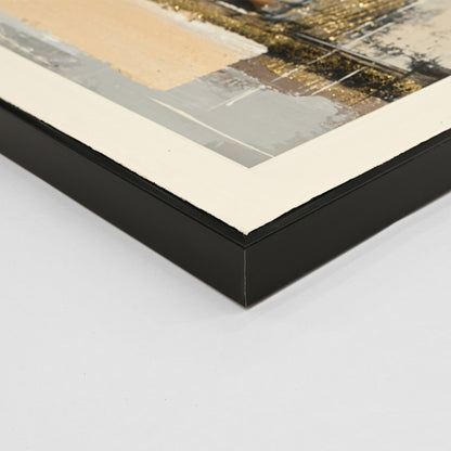 SEDIMENT WALL CANVAS WITH BLACK FRAME 142x4.5x72