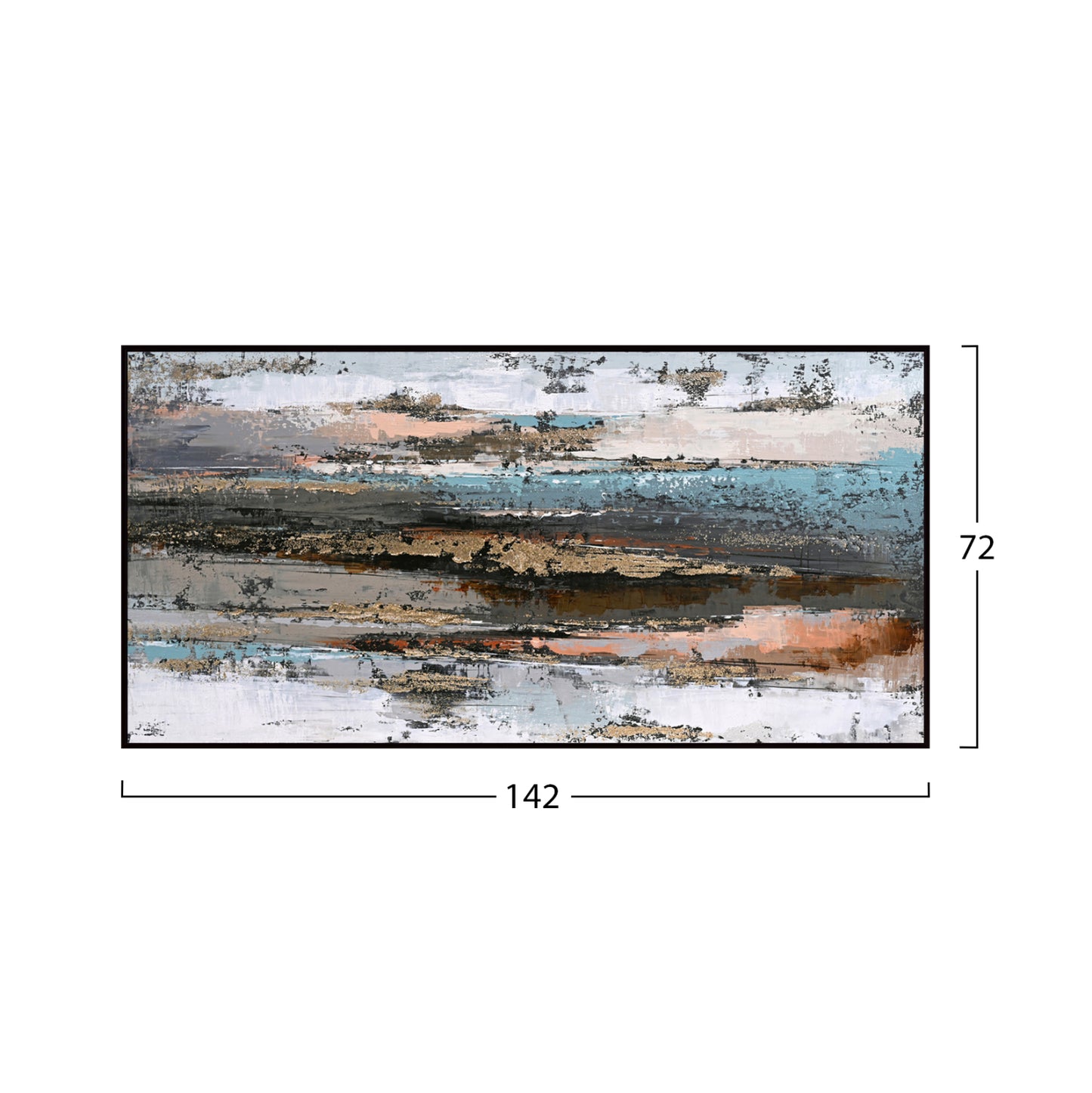 ΠΙΝΑΚΑΣ ΤΟΙΧΟΥ SEDIMENT ΜΕ ΚΟΡΝΙΖΑ ΜΑΥΡΗ ΚΑΜΒΑΣ 142x4.5x72