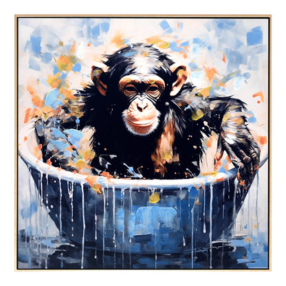 WALL ART POINT FRAME BEIGE CANVAS PRINT 62x4.5x62